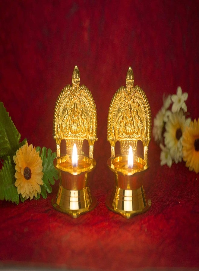 SH Retail Brass Kamakshi Oil Diya (Gold_2.7 Inch X 2.7 Inch X 4.3 Inch) - Image 3